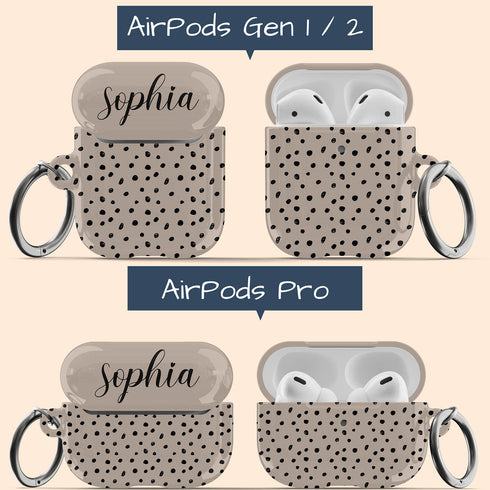 Spotted Dots Custom Name AirPods Case